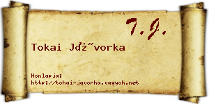 Tokai Jávorka névjegykártya